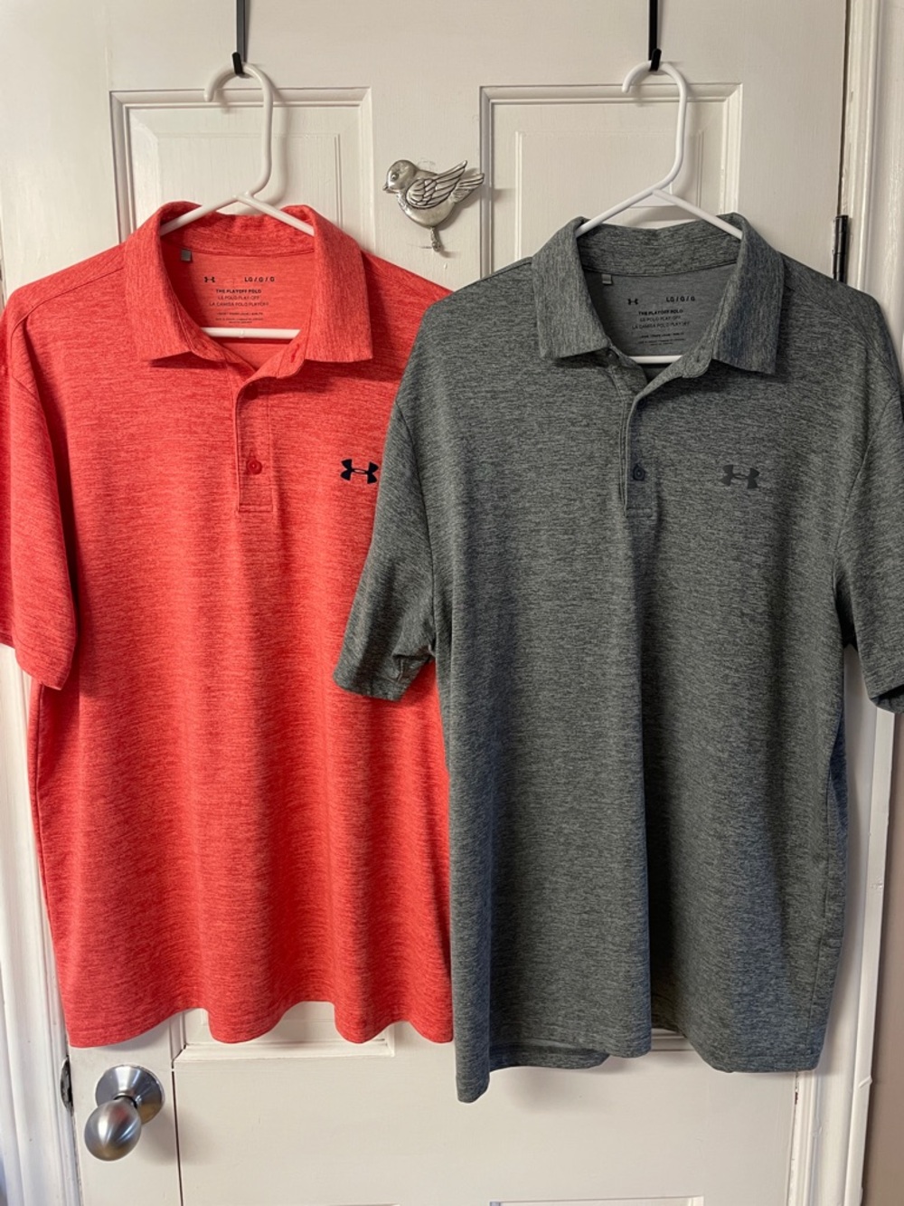 2 Under Armour the playoff polo loose fit golf polo shirts both men’s size L